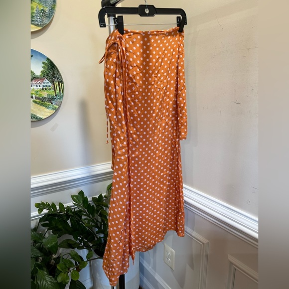 Mango Polka Dot Wrap Skirt - Picture 3 of 4
